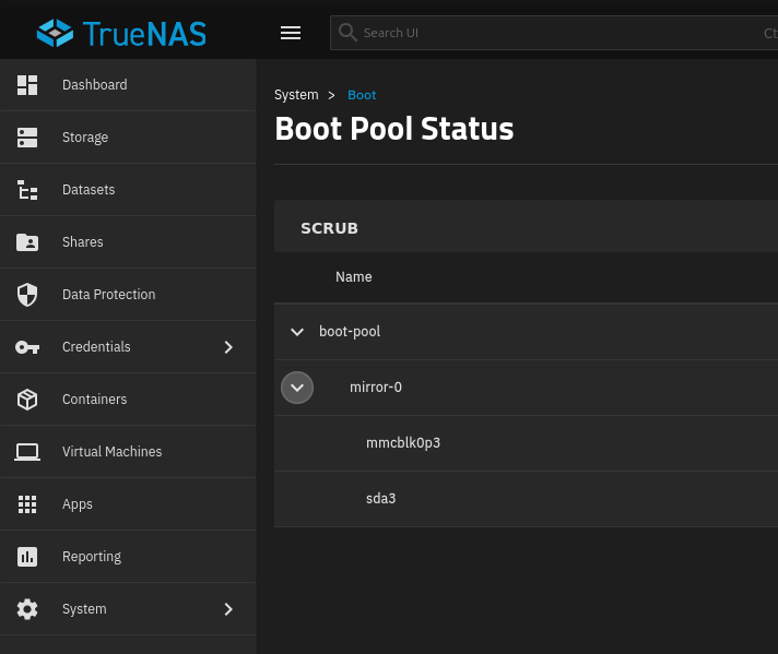 capture interface truenas boot pool