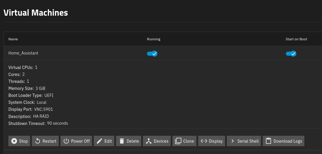 capture interface truenas VM